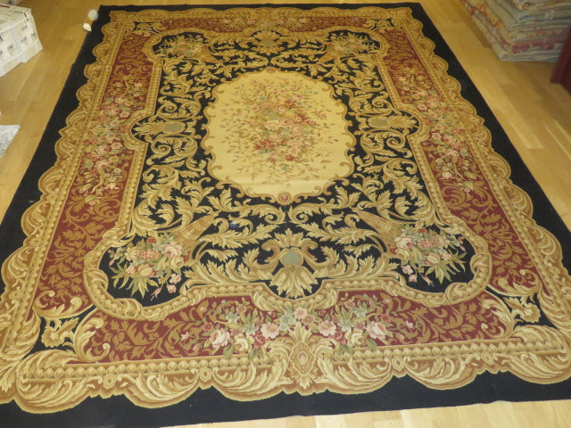 418 Antique 19th C Design Aubusson Rug