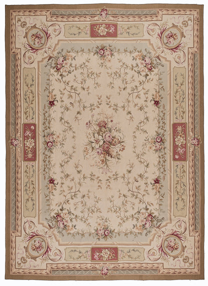 421 Antique 19th C Design Aubusson Rug