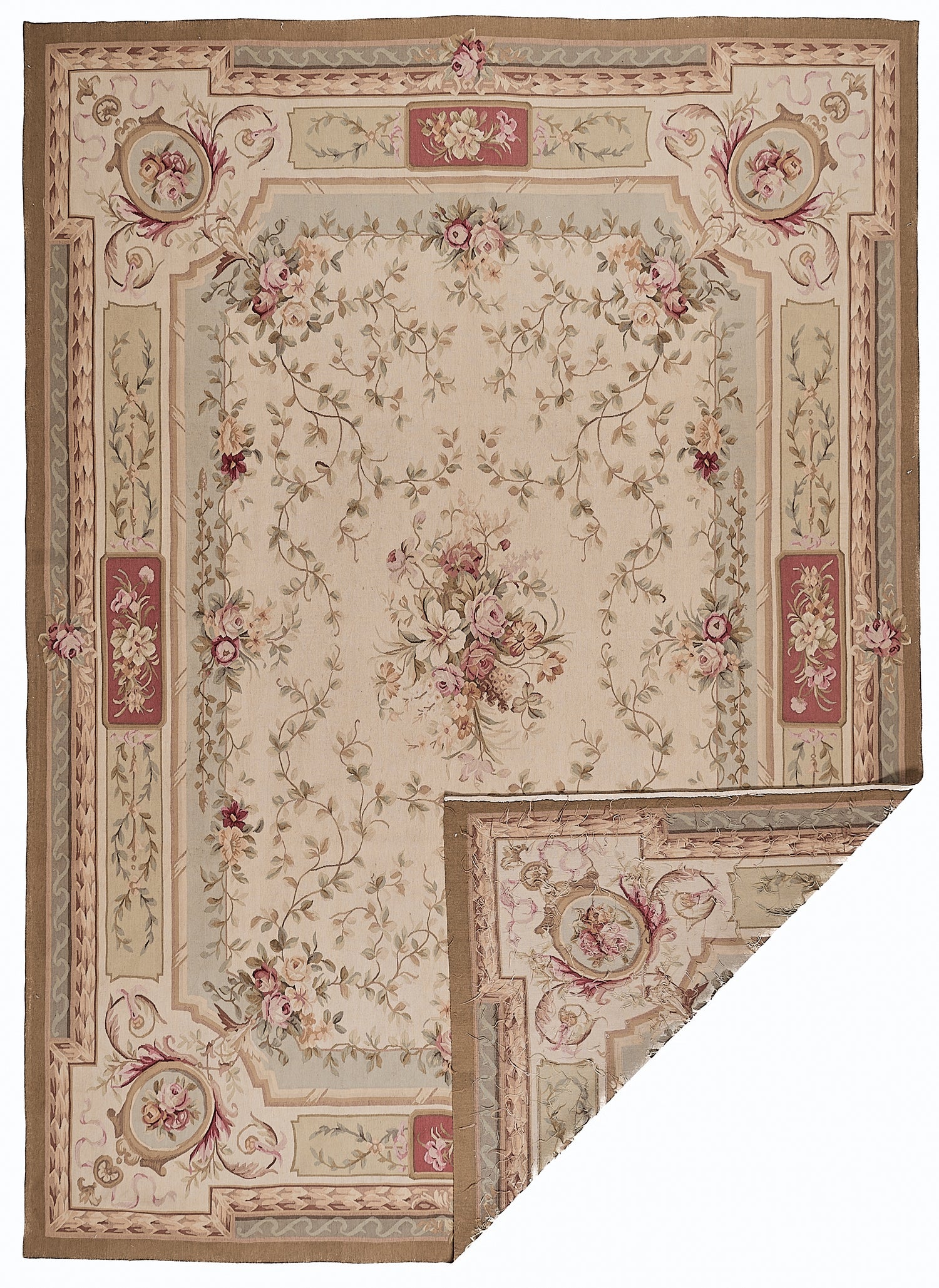 421 Antique 19th C Design Aubusson Rug