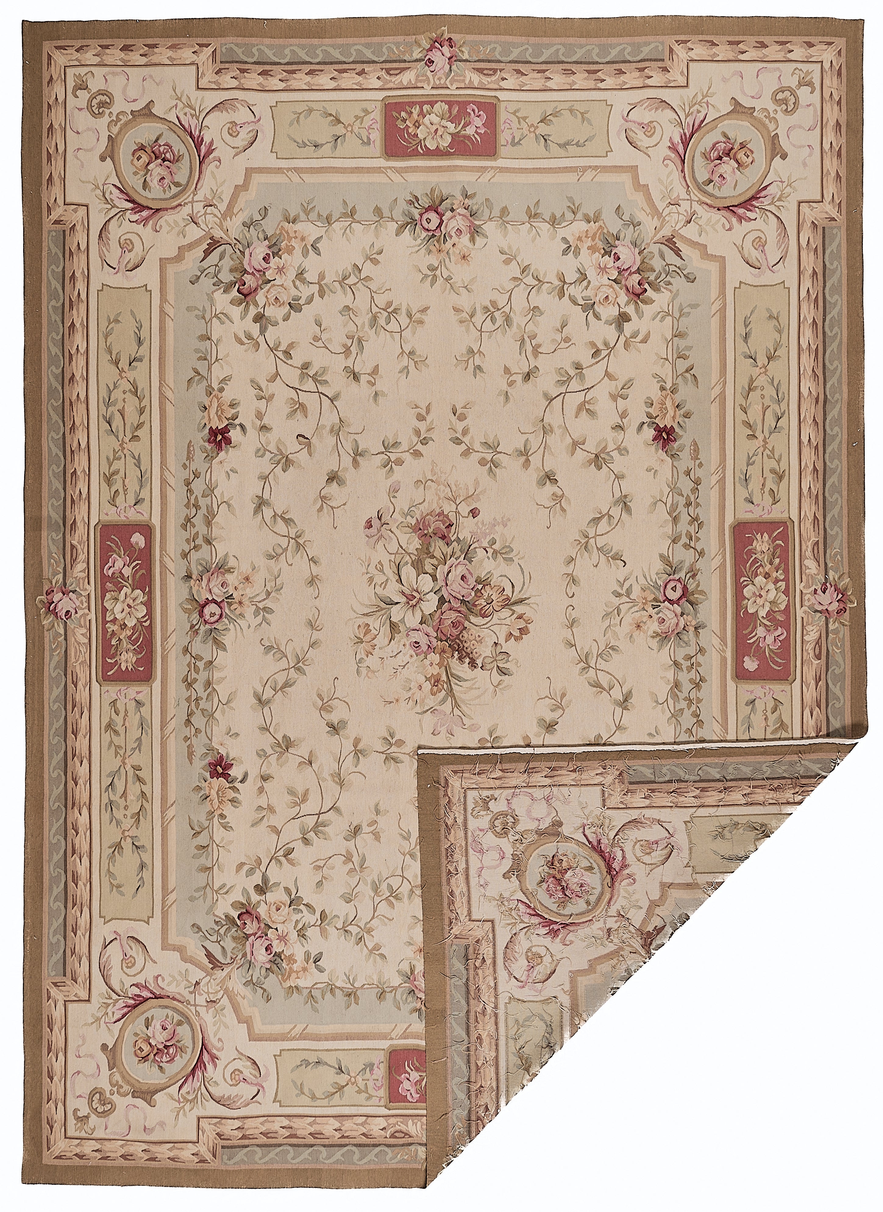 421 Antique 19th C Design Aubusson Rug