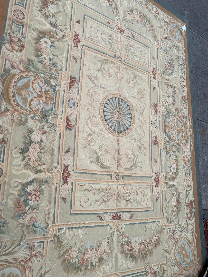 423 Antique 19th C Design Aubusson Rug