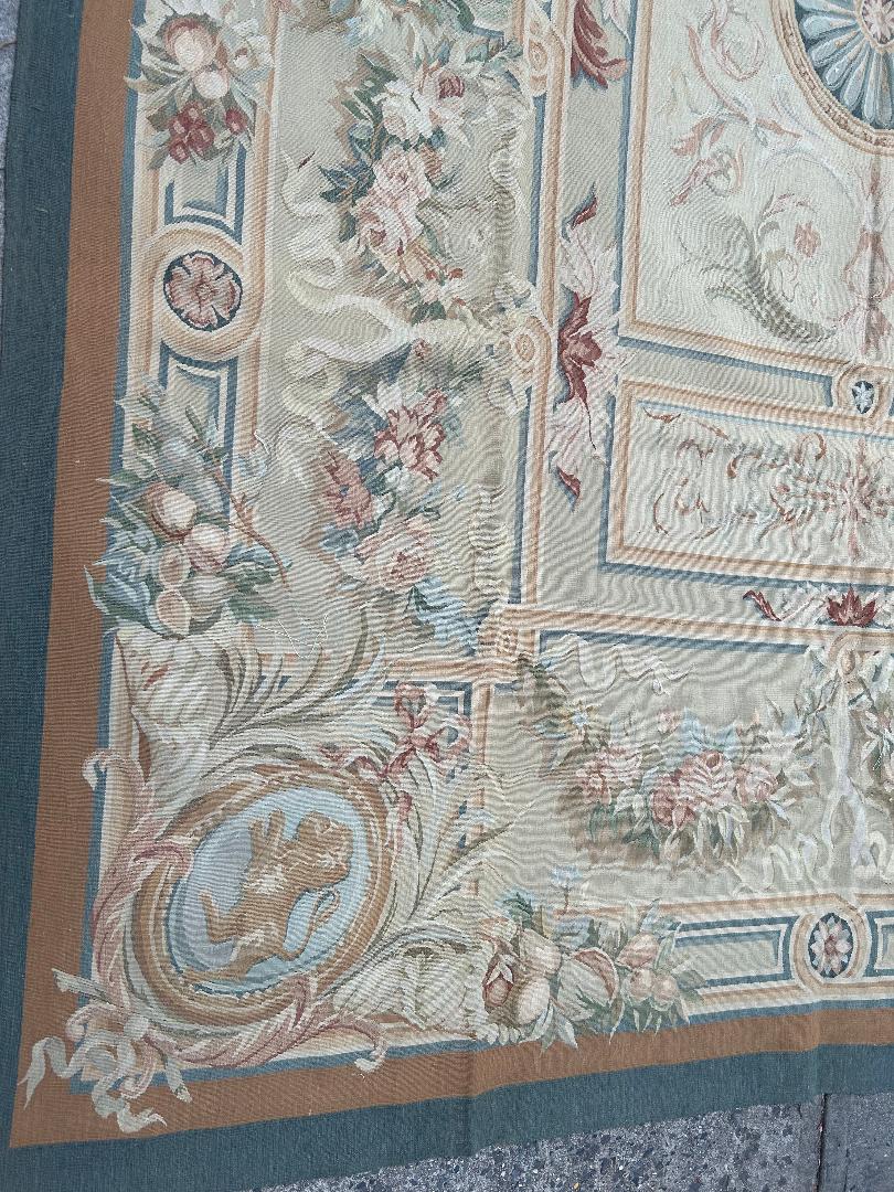 423 Antique 19th C Design Aubusson Rug