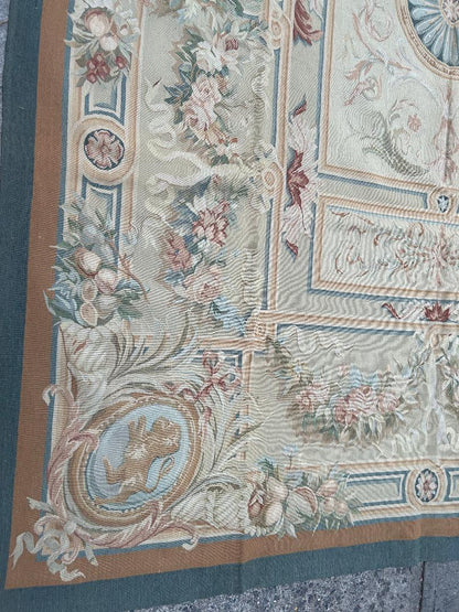 423 Antique 19th C Design Aubusson Rug