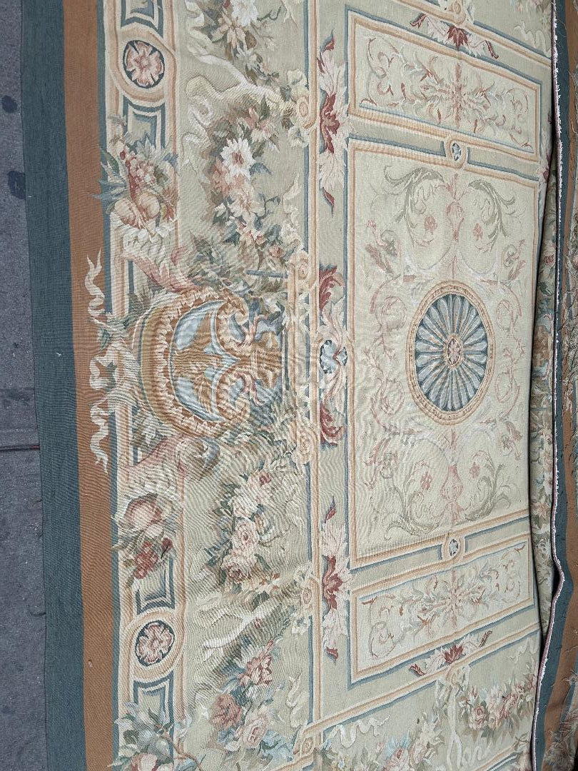 423 Antique 19th C Design Aubusson Rug