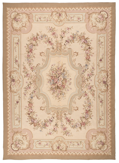 424 Antique 19th C Design Aubusson Rug