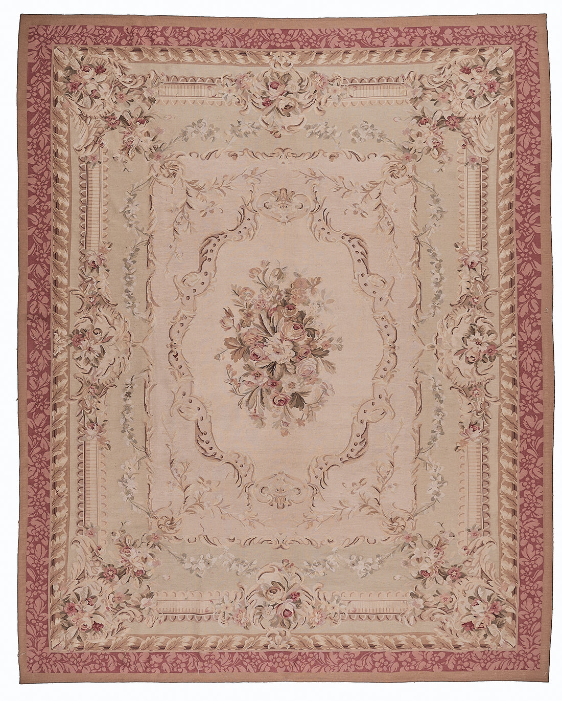 430 Antique 19th C Design Aubusson Rug