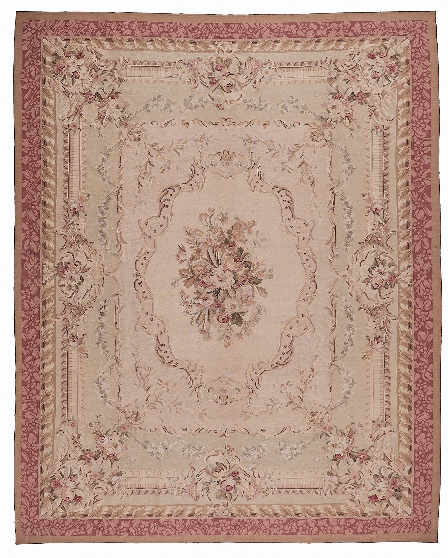 430 Antique 19th C Design Aubusson Rug