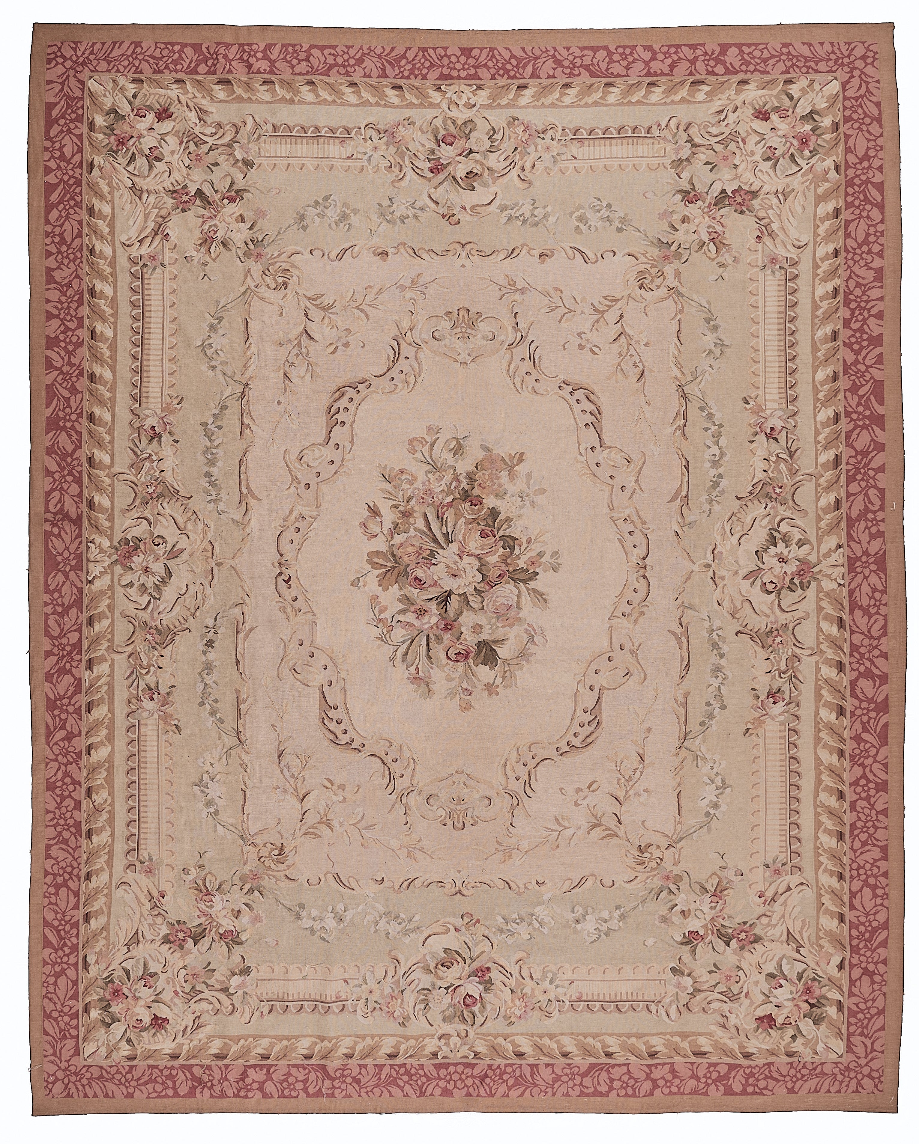 430 Antique 19th C Design Aubusson Rug