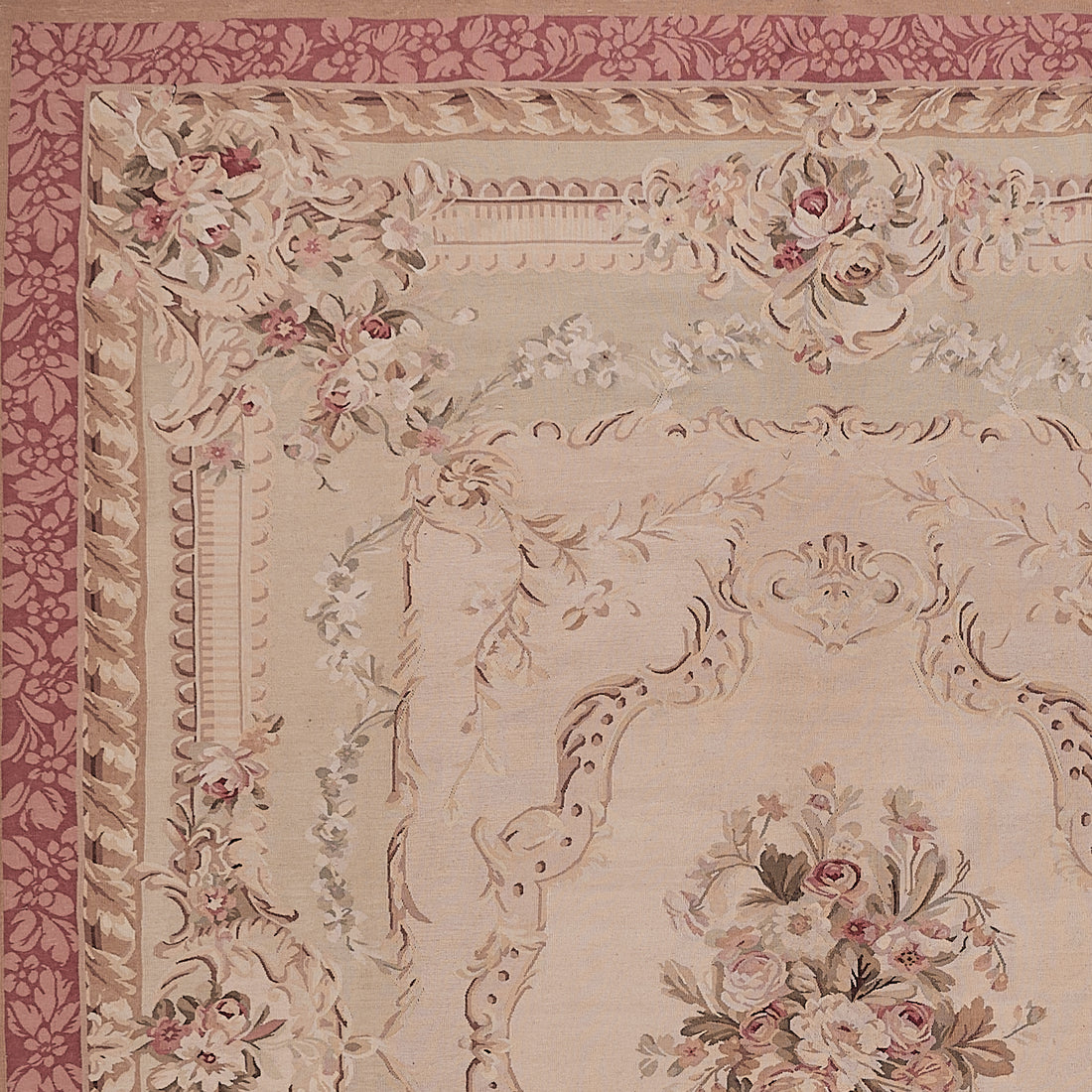 430 Antique 19th C Design Aubusson Rug
