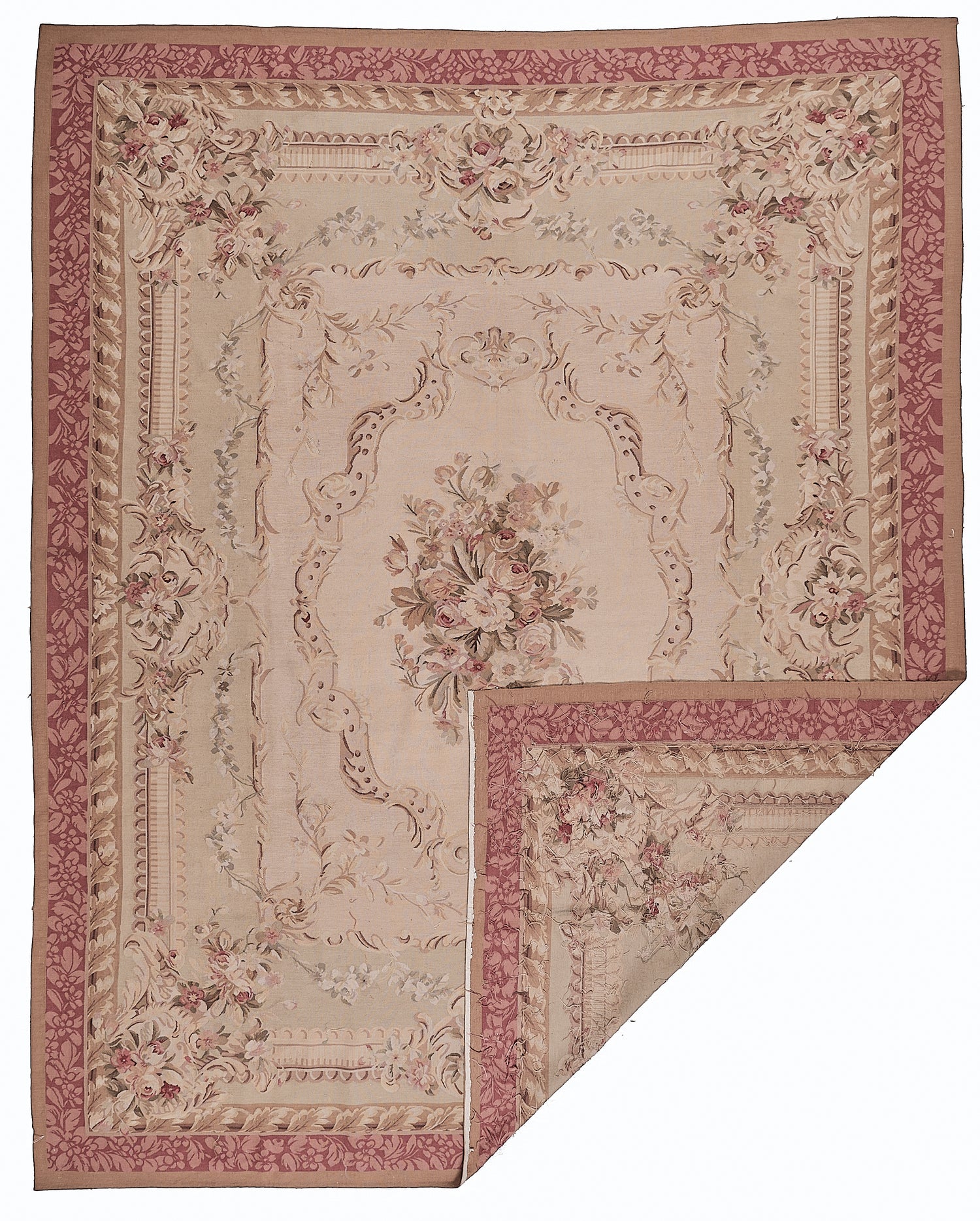 430 Antique 19th C Design Aubusson Rug