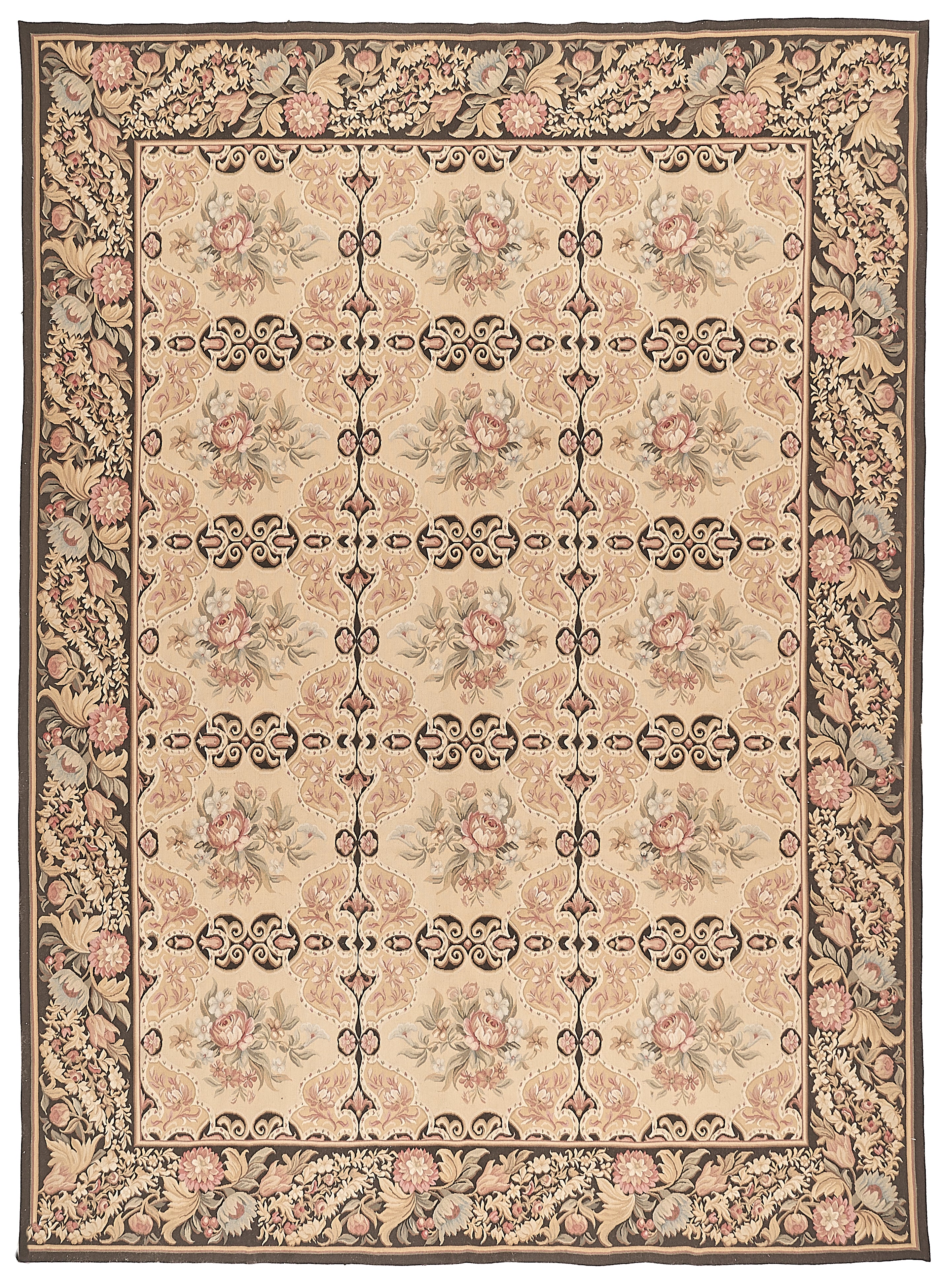 433 Antique 19th C Design Aubusson Rug