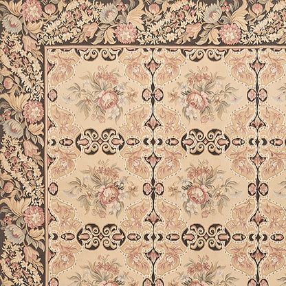 433 Antique 19th C Design Aubusson Rug