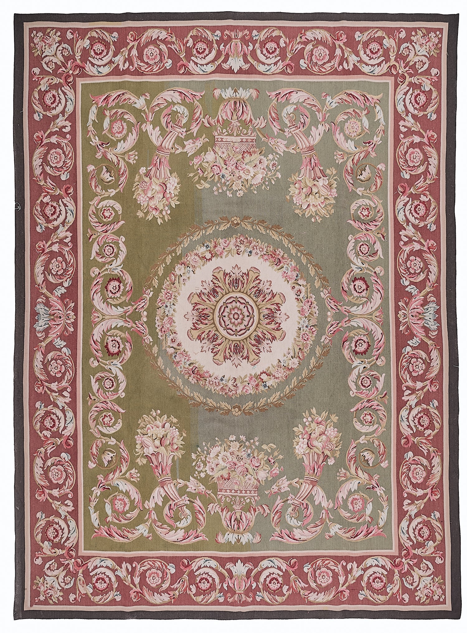 434 Antique 19th C Design Aubusson Rug