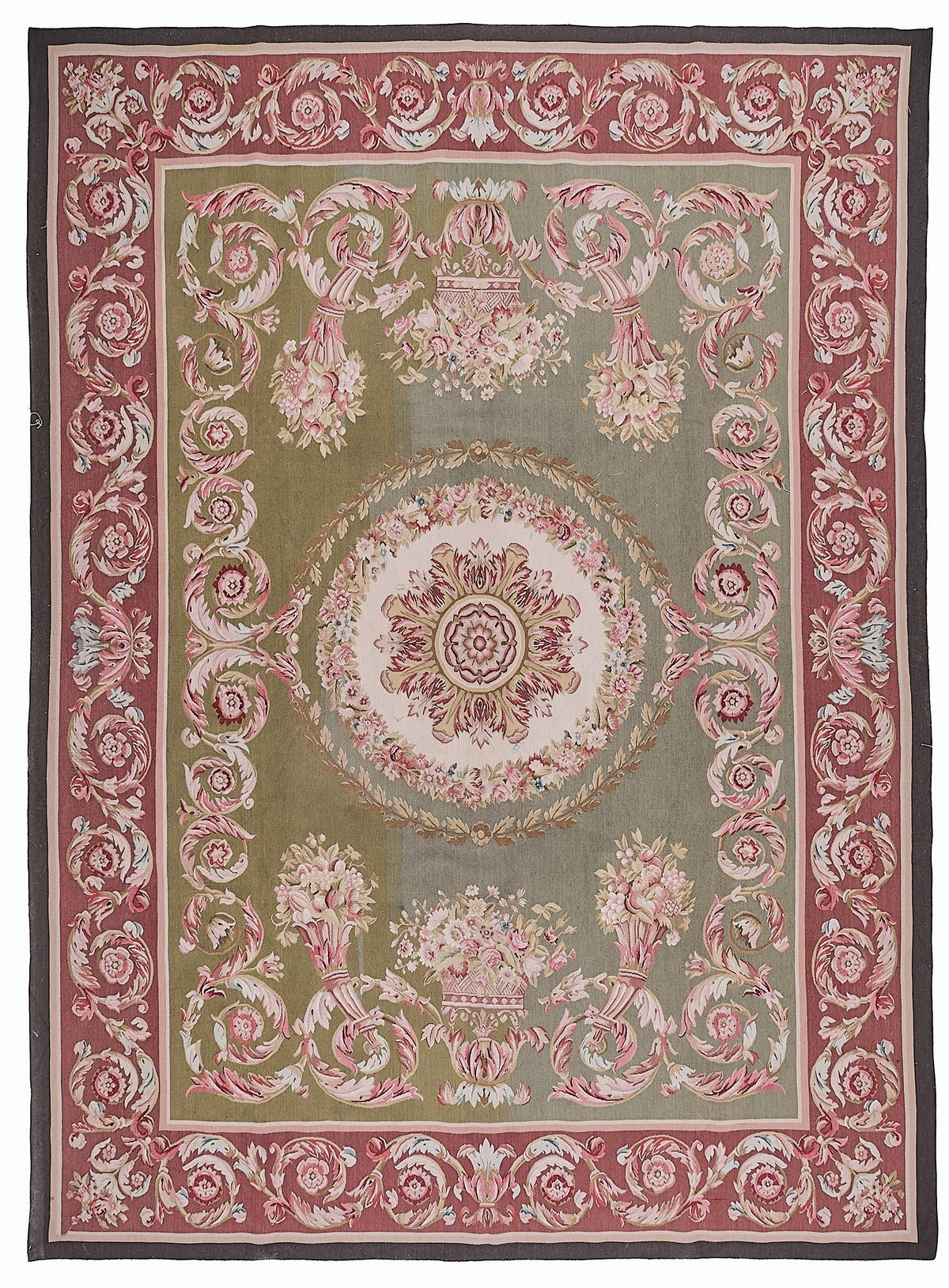 434 Antique 19th C Design Aubusson Rug