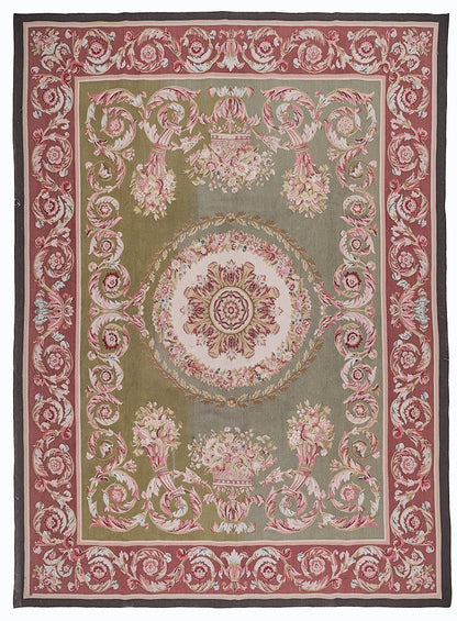 434 Antique 19th C Design Aubusson Rug