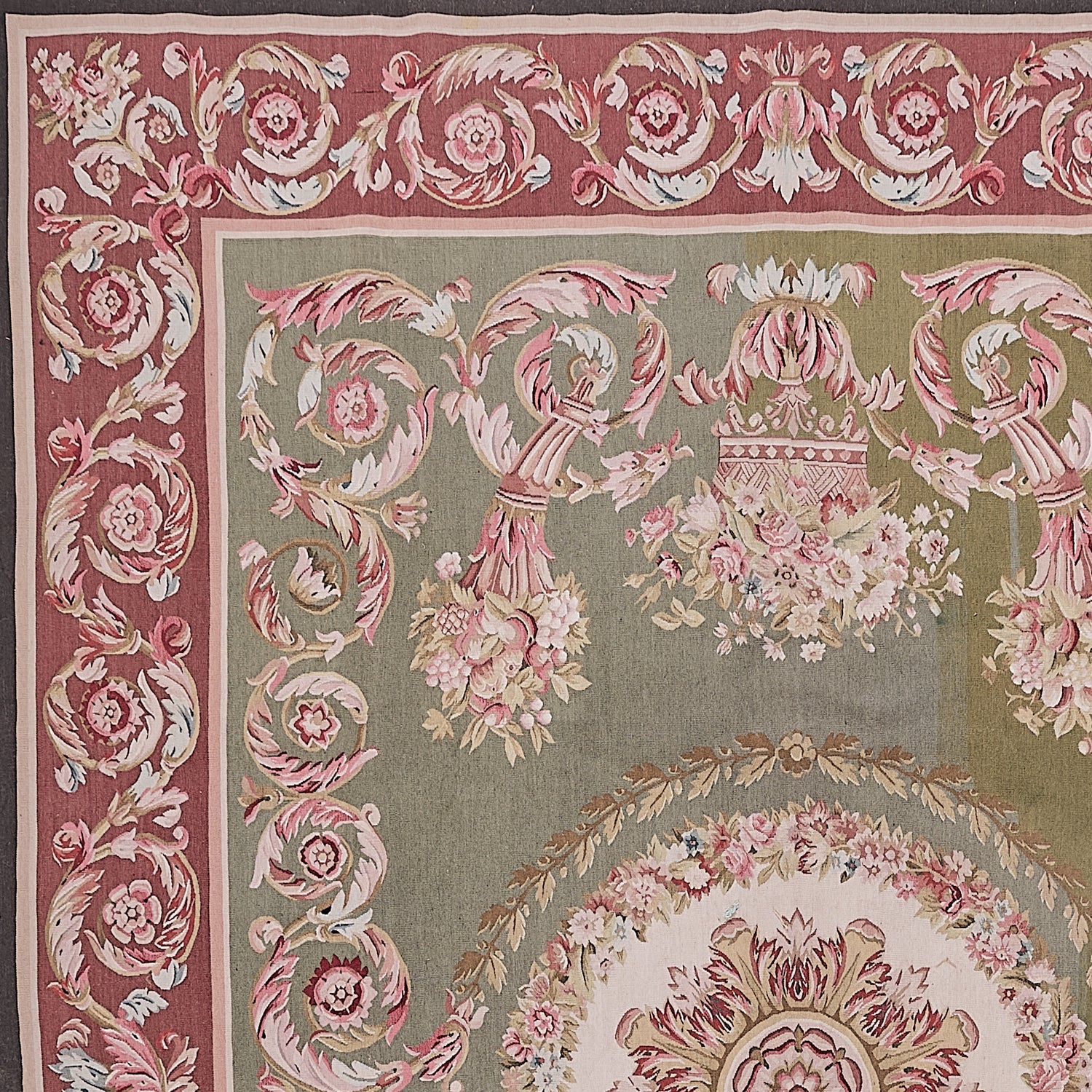 434 Antique 19th C Design Aubusson Rug
