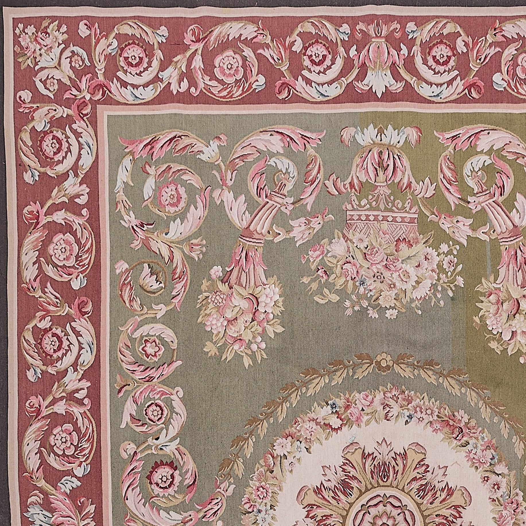 434 Antique 19th C Design Aubusson Rug