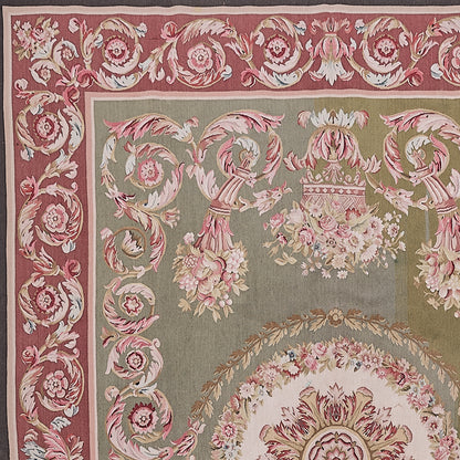 434 Antique 19th C Design Aubusson Rug