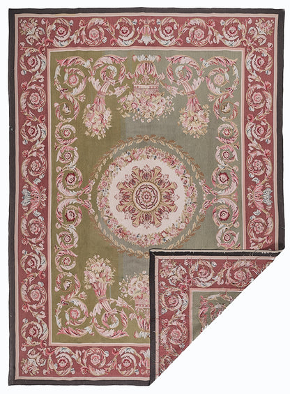 434 Antique 19th C Design Aubusson Rug