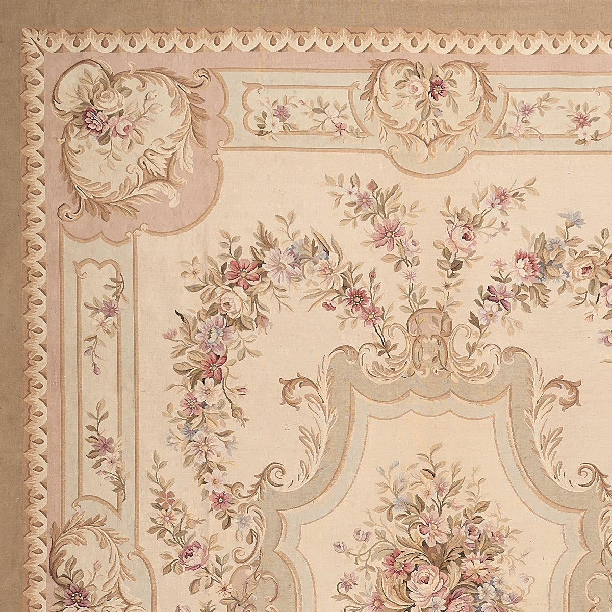 440 Antique 19th C Design Aubusson Rug