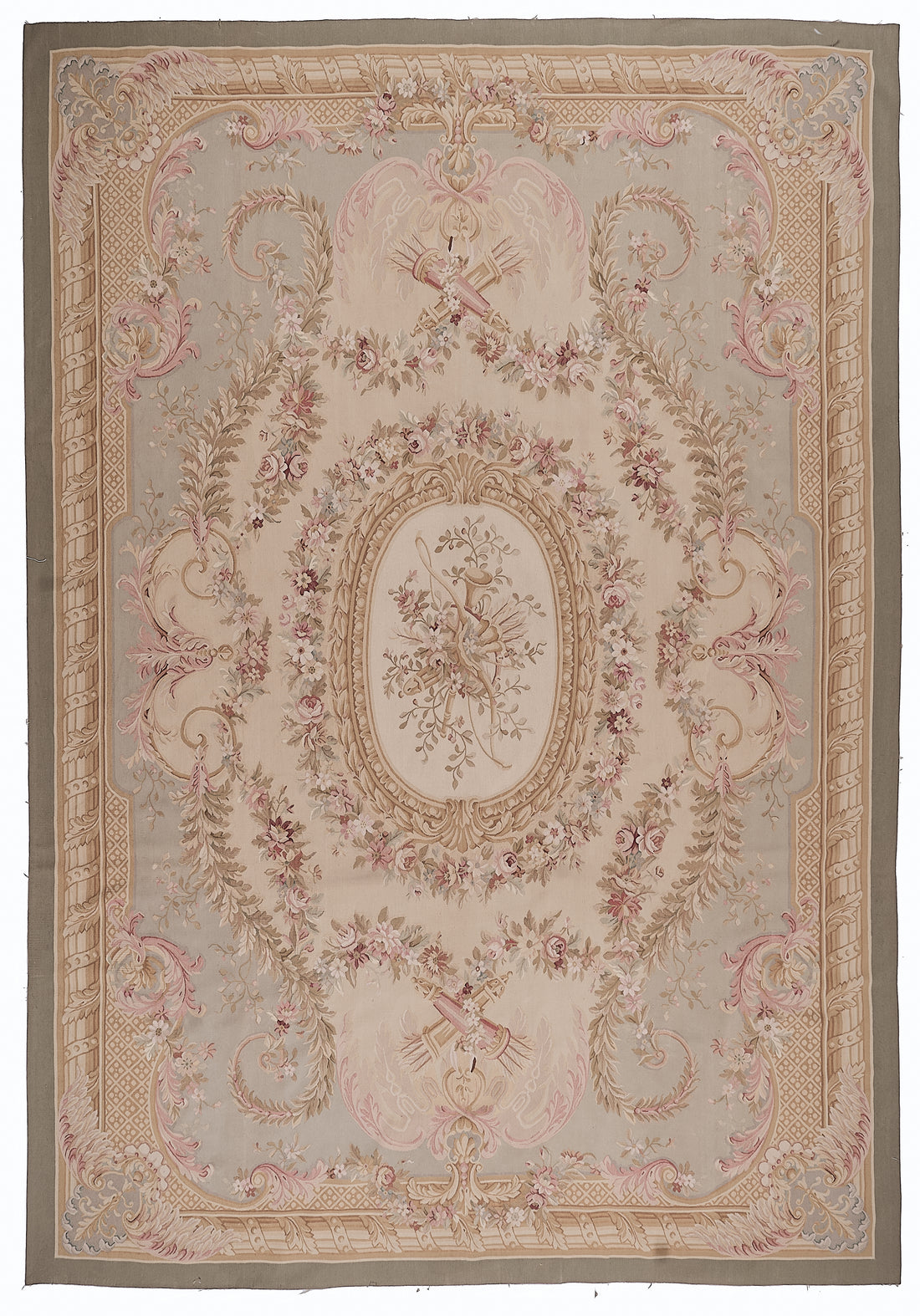 441 Antique 19th C Design Aubusson Rug