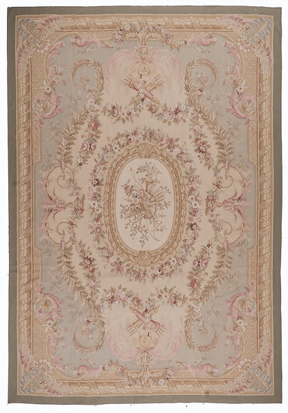 441 Antique 19th C Design Aubusson Rug