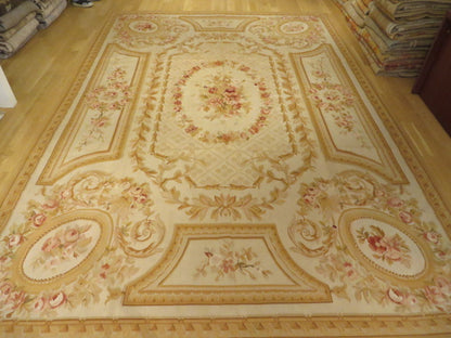 443 Antique 19th C Design Aubusson Rug
