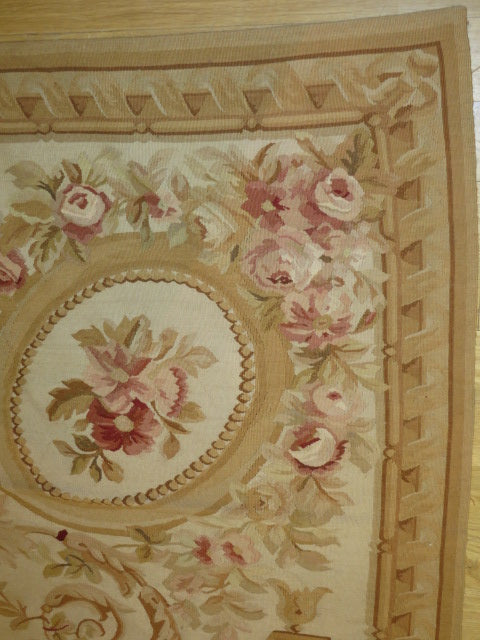 443 Antique 19th C Design Aubusson Rug