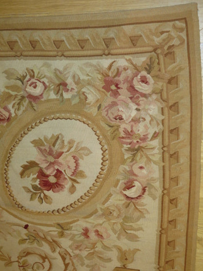 443 Antique 19th C Design Aubusson Rug