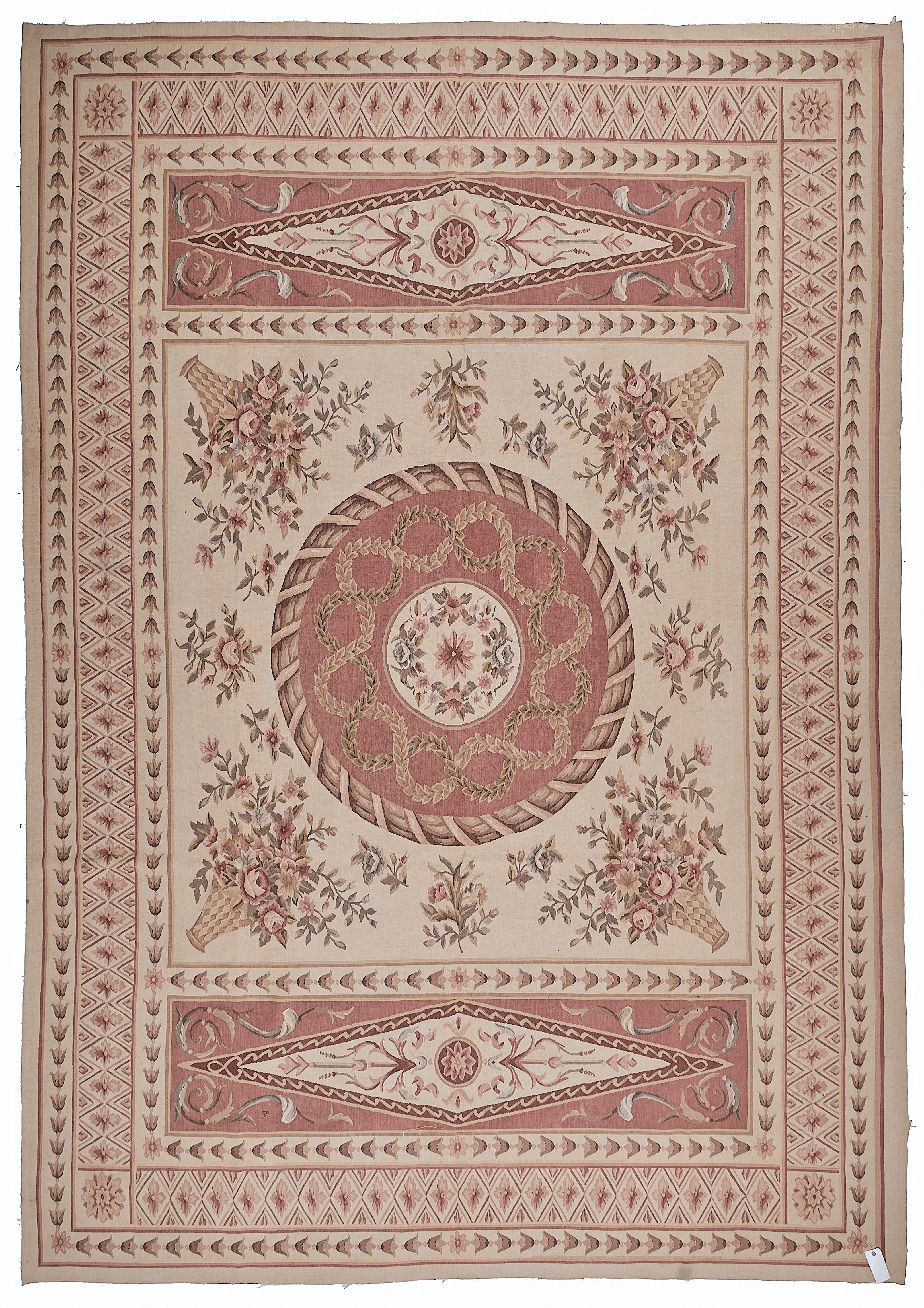 445 Antique 19th C Design Aubusson Rug