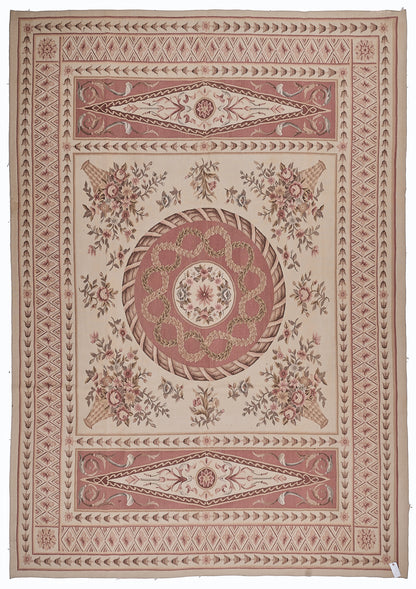 445 Antique 19th C Design Aubusson Rug