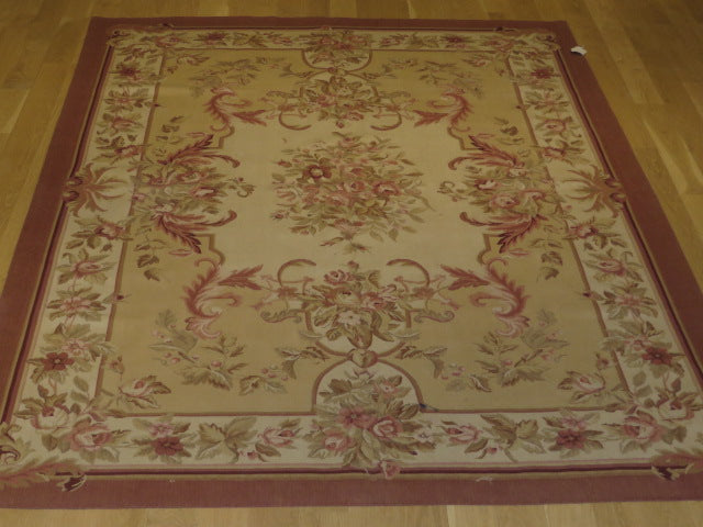 448 Antique 19th C Design Aubusson Rug