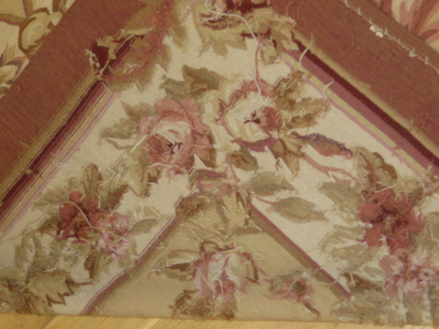 448 Antique 19th C Design Aubusson Rug