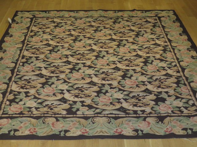 449 Antique 19th C Design Aubusson Rug
