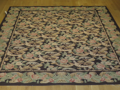 449 Antique 19th C Design Aubusson Rug