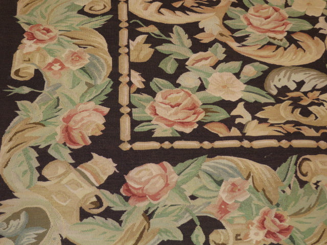 449 Antique 19th C Design Aubusson Rug