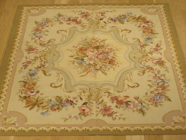 450 Antique 19th C Design Aubusson Rug