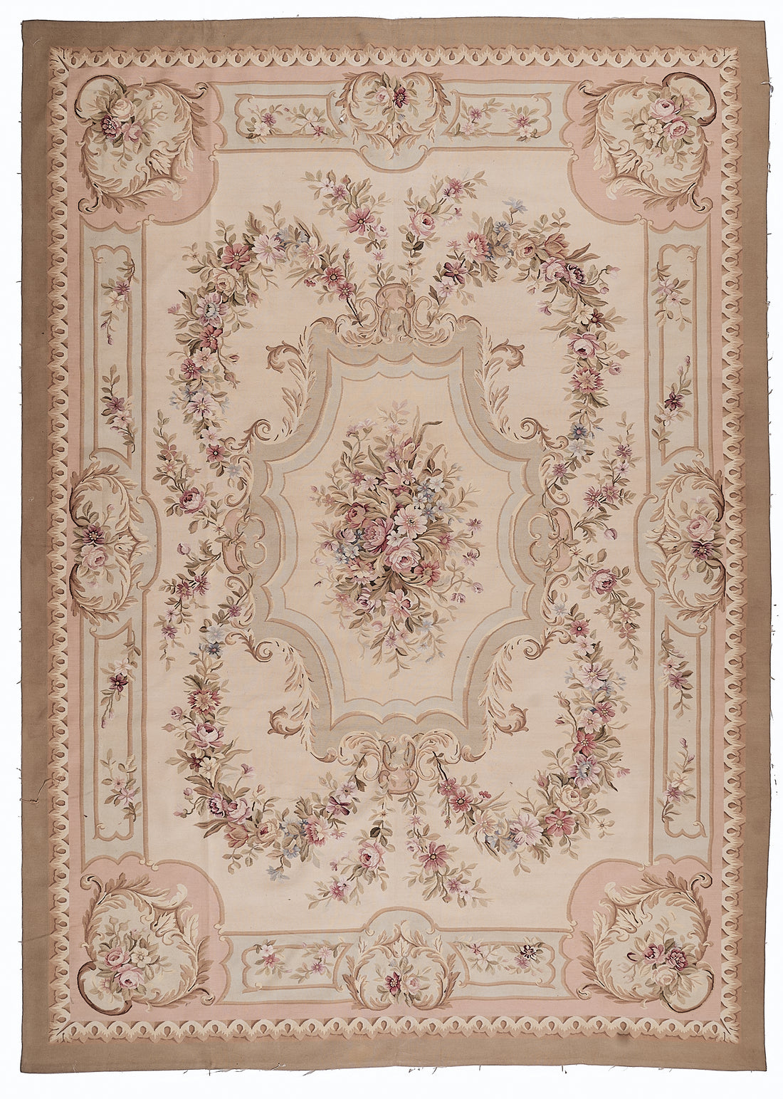 451 Antique 19th C Design Aubusson Rug
