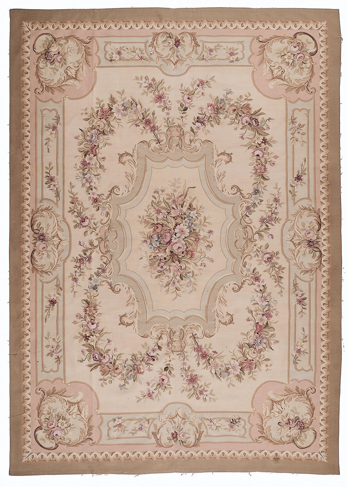 451 Antique 19th C Design Aubusson Rug