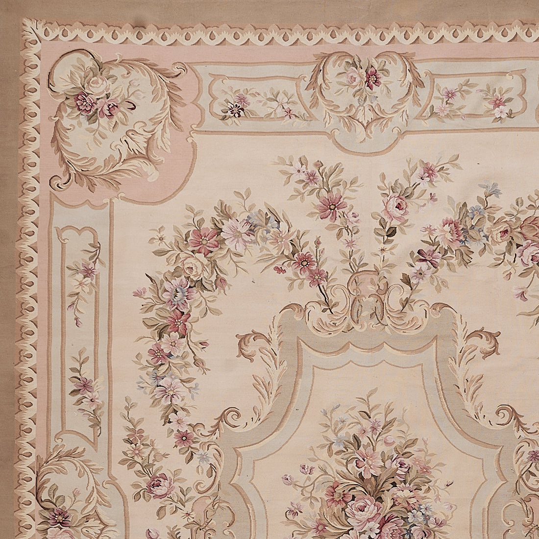 451 Antique 19th C Design Aubusson Rug