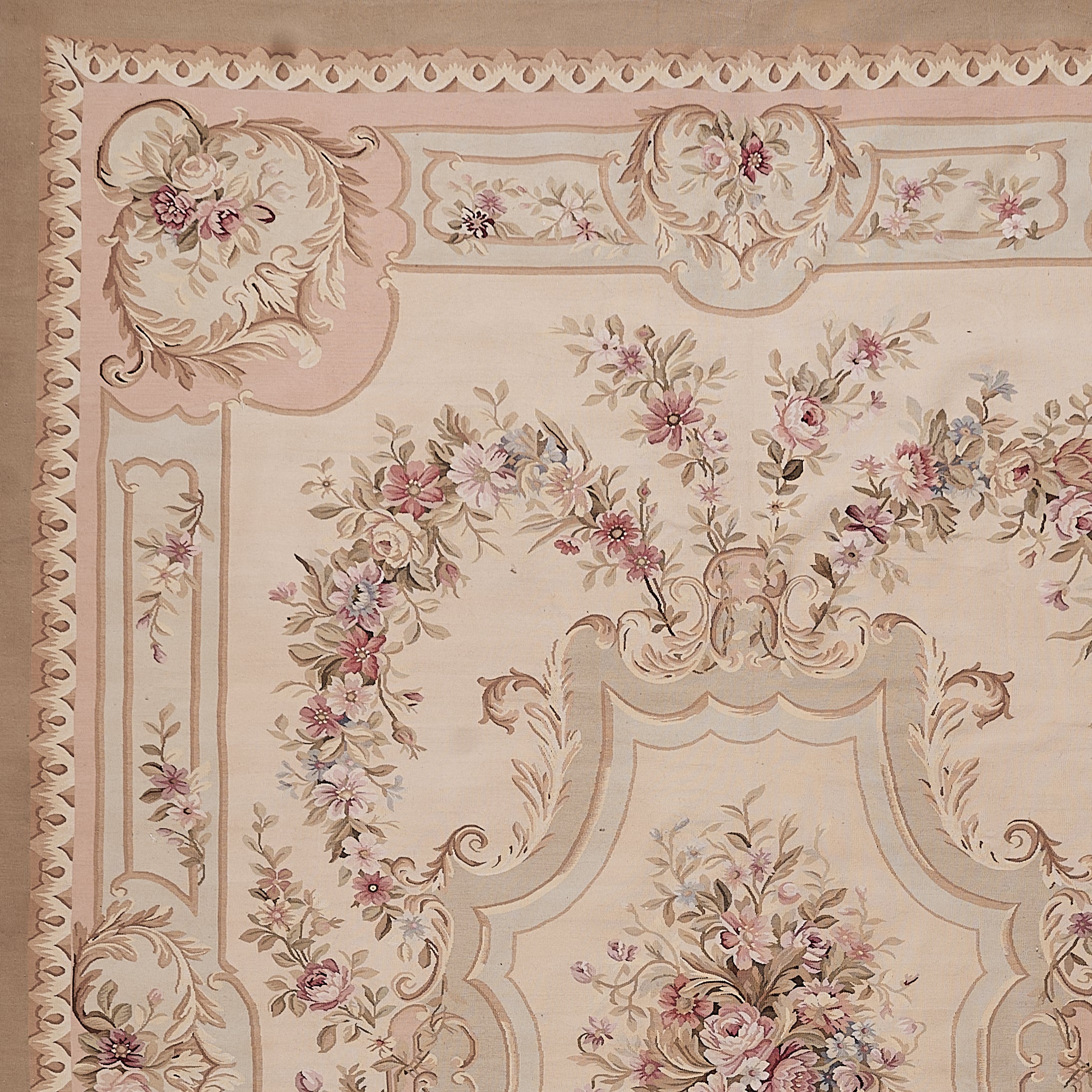 451 Antique 19th C Design Aubusson Rug