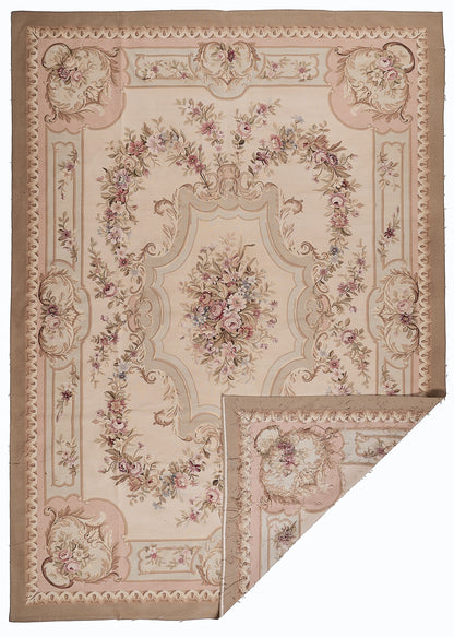 451 Antique 19th C Design Aubusson Rug