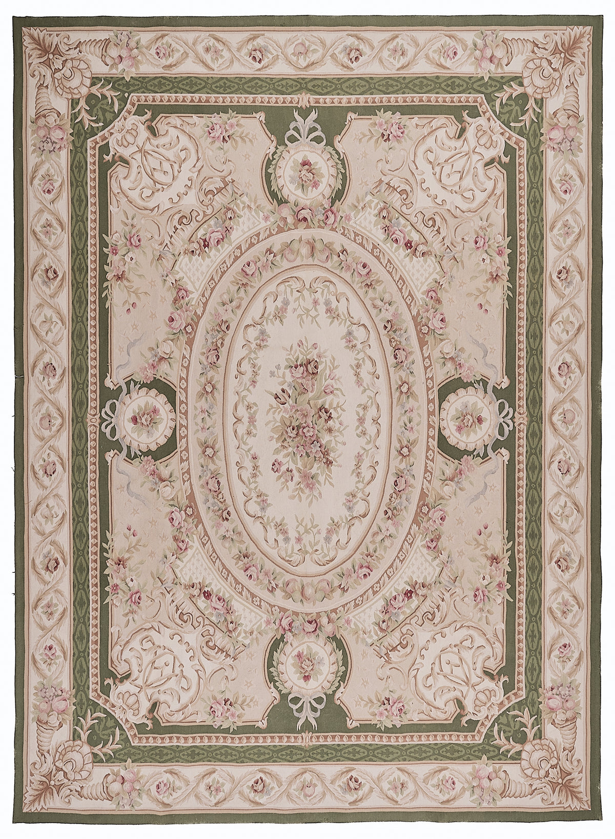 453 Antique 19th C Design Aubusson Rug