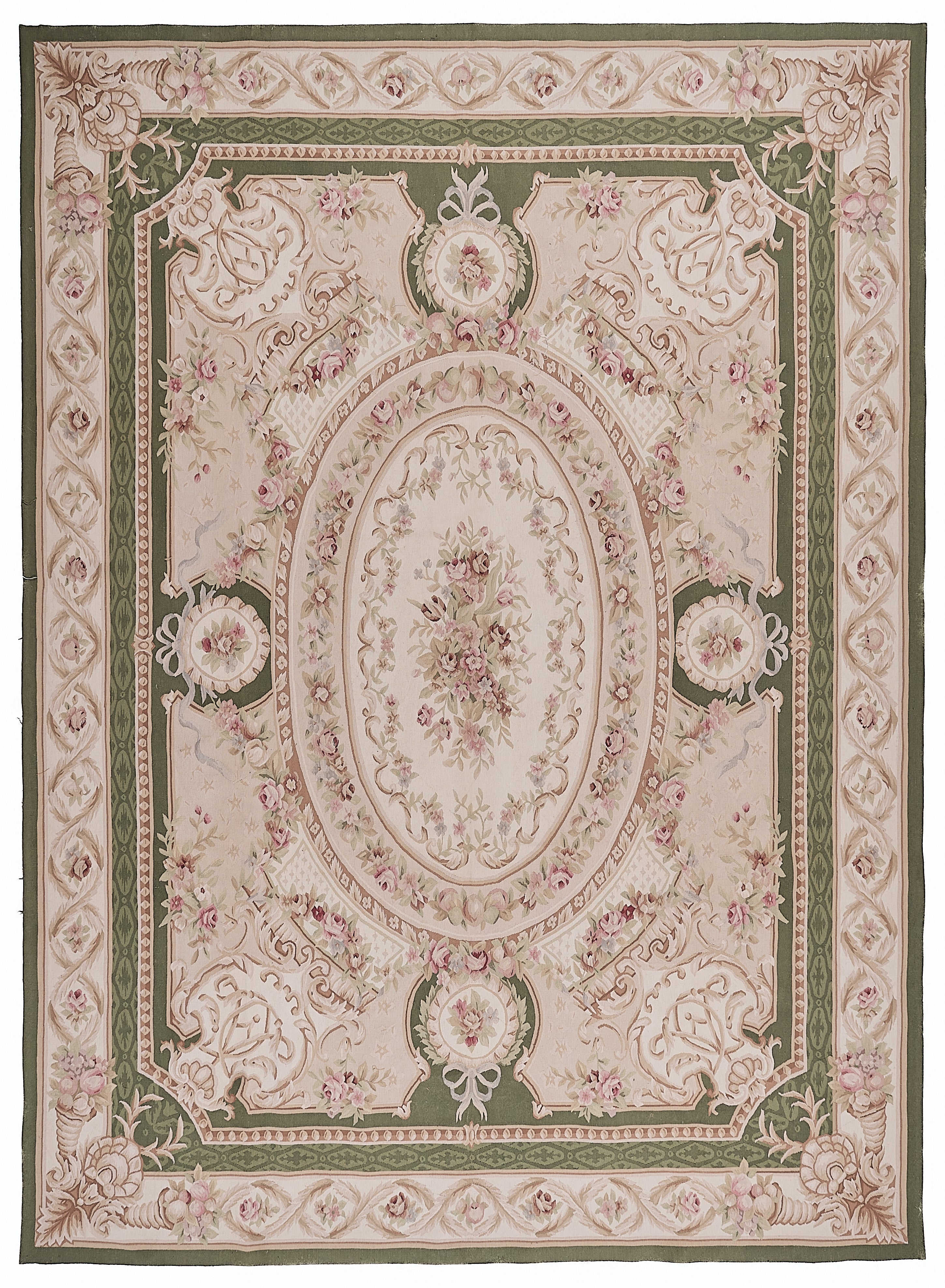 453 Antique 19th C Design Aubusson Rug
