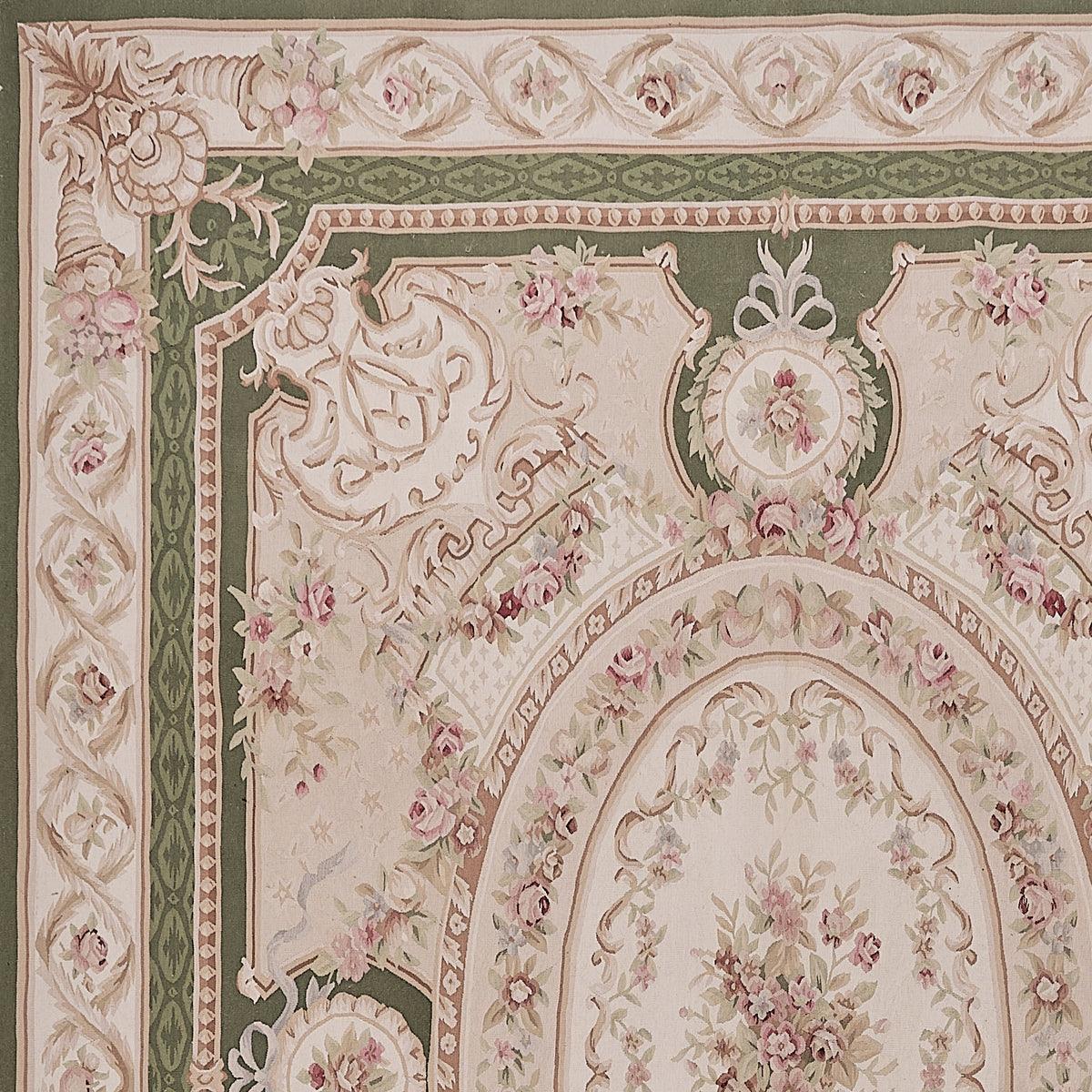 453 Antique 19th C Design Aubusson Rug