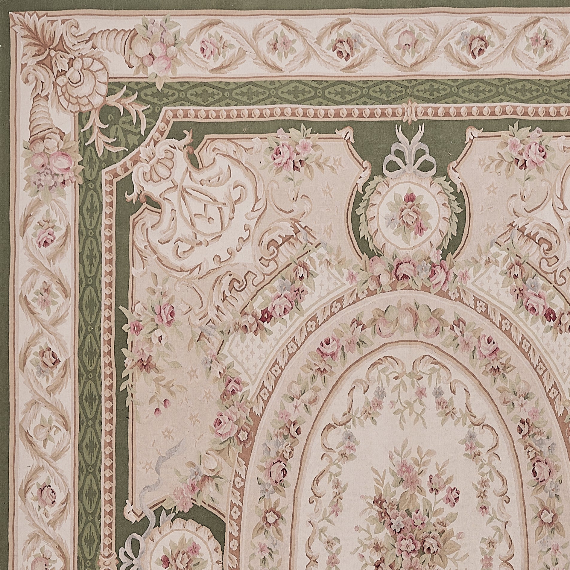 453 Antique 19th C Design Aubusson Rug