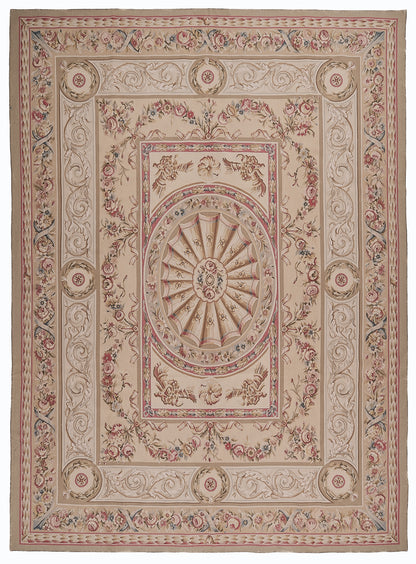 454 Antique 19th C Design Aubusson Rug