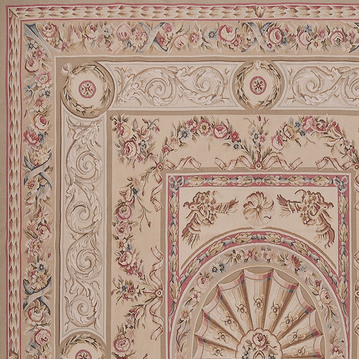 454 Antique 19th C Design Aubusson Rug