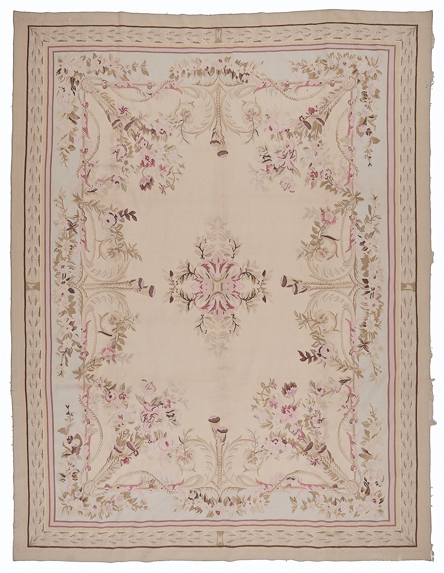 461 Antique 19th C Design Aubusson Rug