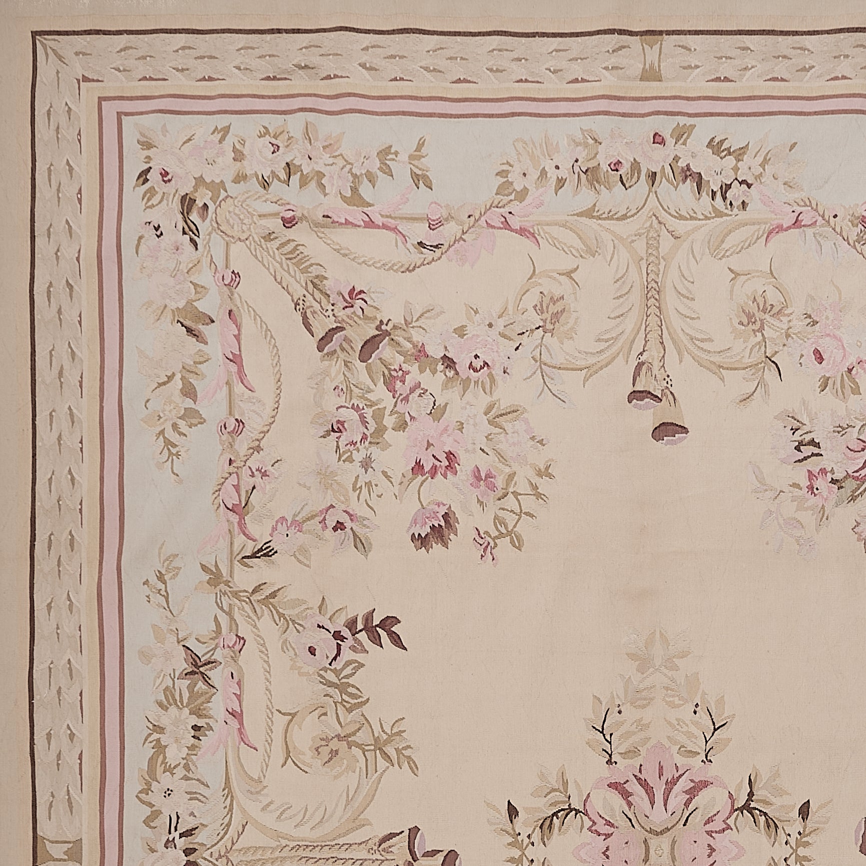 461 Antique 19th C Design Aubusson Rug